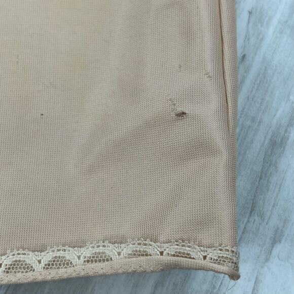 Vintage Vassarette Peach Full Nylon Elastic Waist Back Slit Slip Skirt Small - Picture 5 of 14